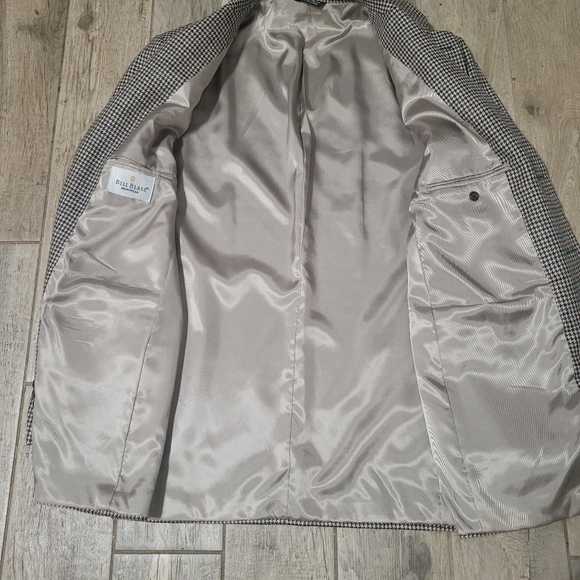 Bill Blass Mens blazer sport coat Jacket 44L wool  houndstooth READ - Picture 3 of 11